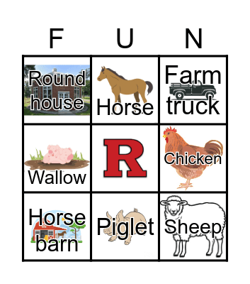 Rutgers Farm Tour Bingo Card