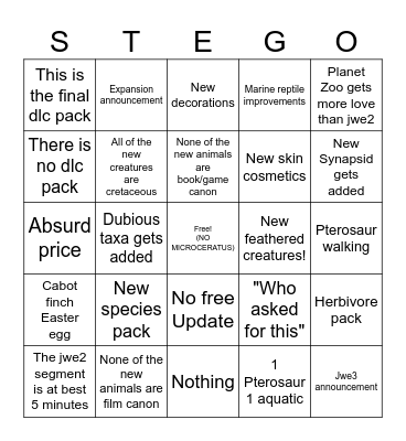 Frontier's frantic bingo Card