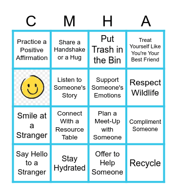 #CompassionConnects Bingo Card