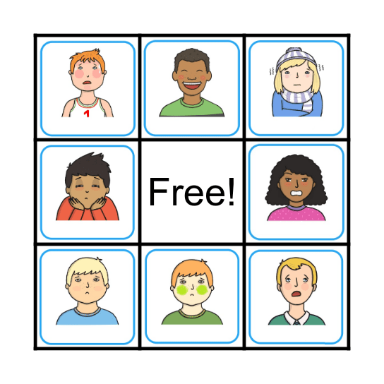 BINGO: Les émotions Bingo Card