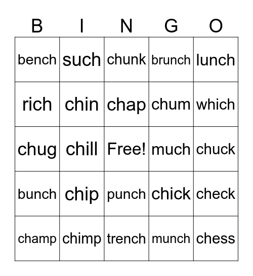 CH Bingo Card