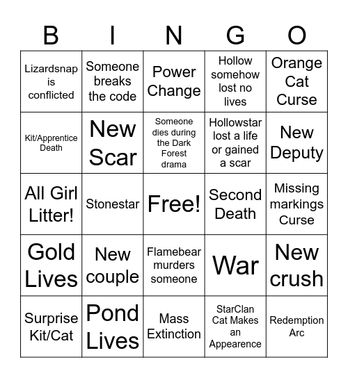 Galaxy Bingo Card