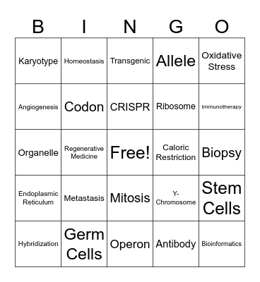 SINCLAIR LAB BINGO Card