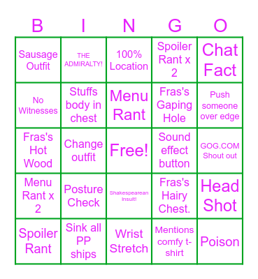 Fras' Hitman Run Bingo! Bingo Card