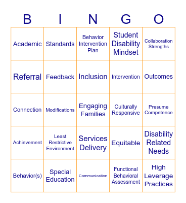SEI Final BINGO Card