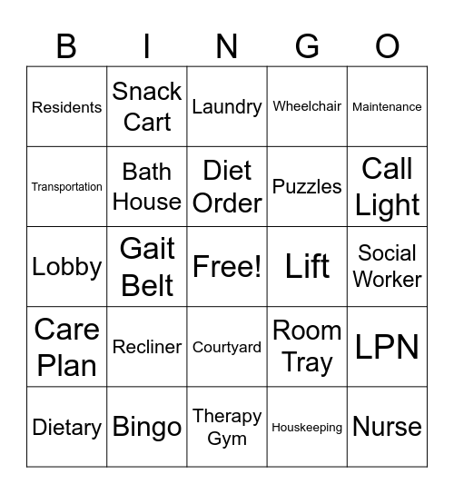 Colonial Acres Bingo Card