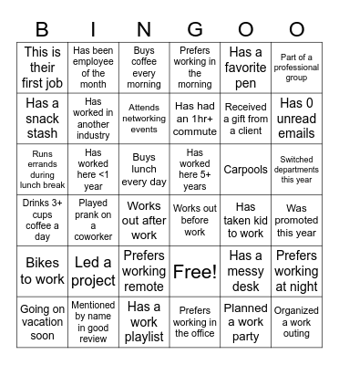 Connect & Collet Bingo Card