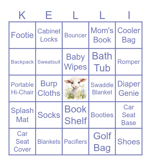 Baby Bingo Card