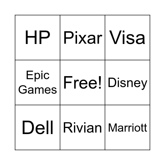 Name-Drop Bingo Card