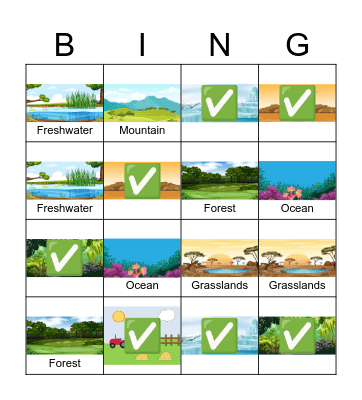 Habitat Bingo Card