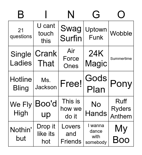 Staff Vibe Bingo Card