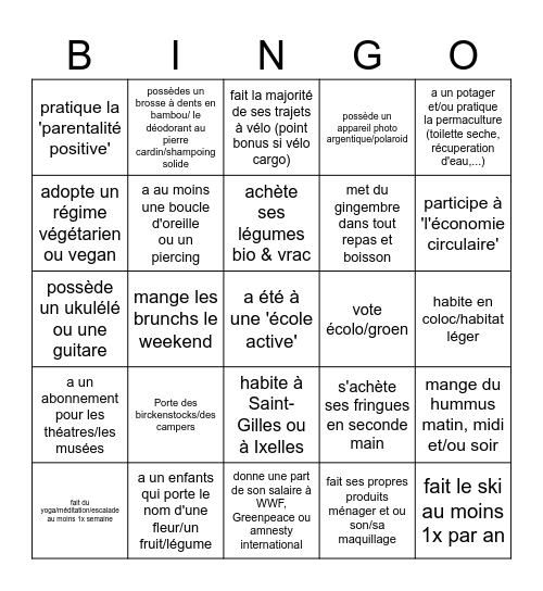 Bingo BOBO! Bingo Card