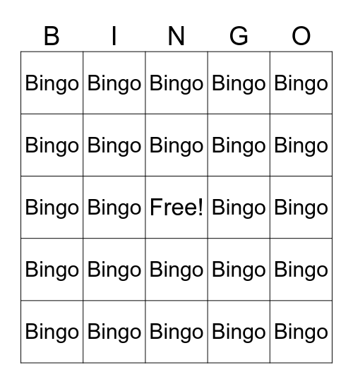 Bingo Hater's Edition Bingo Card