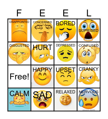 EMOTIONS BINGO! Bingo Card