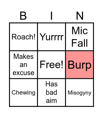Lad Bingo Card