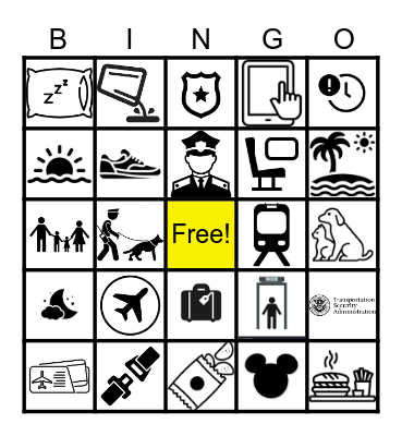 TSA Bingo Card