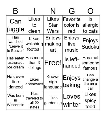 Clinics Bingo #1 Bingo Card