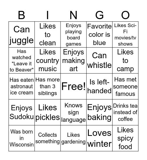 Clinics Bingo #4 Bingo Card