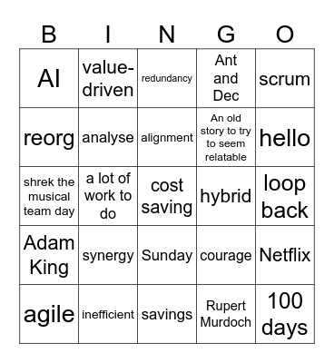 Obscure Title Bingo Card