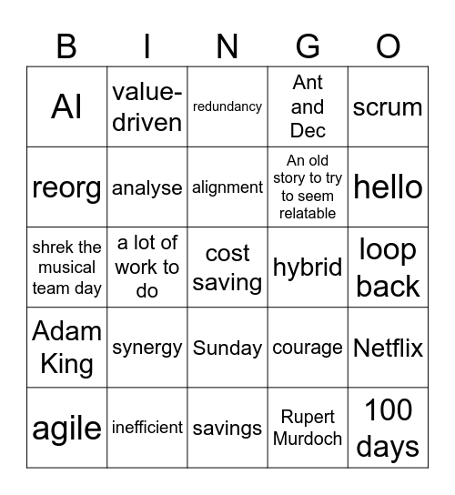 Obscure Title Bingo Card