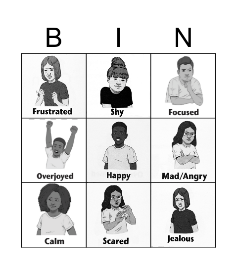 Zones of Regulation Bingo! Updated Imagery Bingo Card