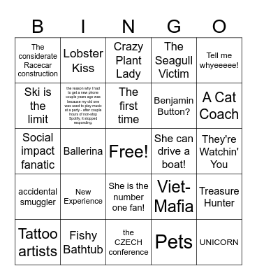 Fun Fact Bingo Card