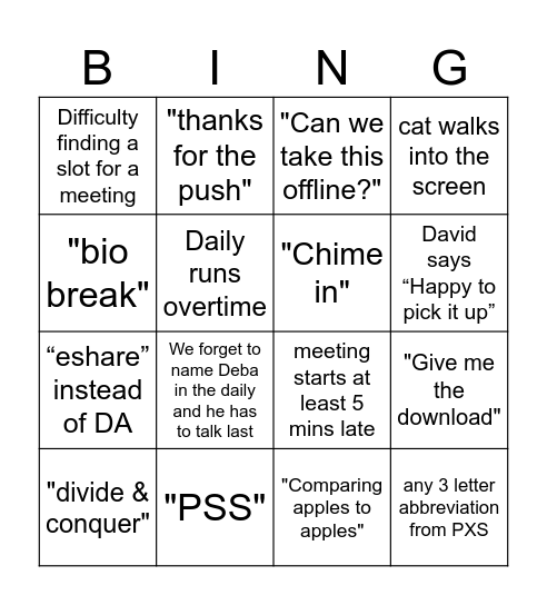 Digital Accelerator Bingo Card