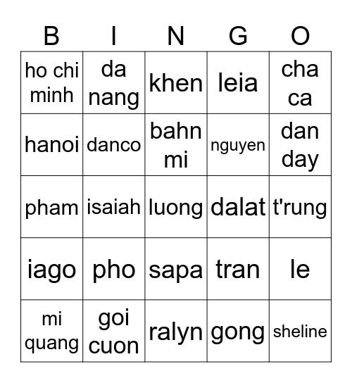 ILHAM BINGO BANG💥 Bingo Card