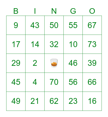 John Christopher Rival Bingo Card