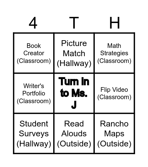 Open House 2024 Bingo Card