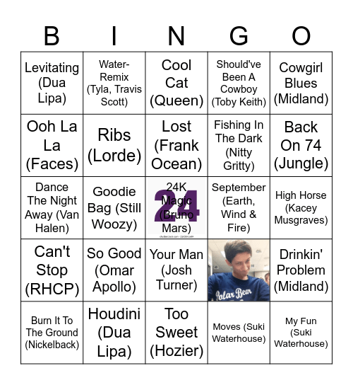 Happy 24th Birthday Kevin! Bingo Card