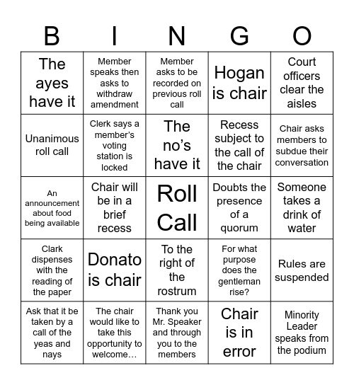 More budget Bingo Card