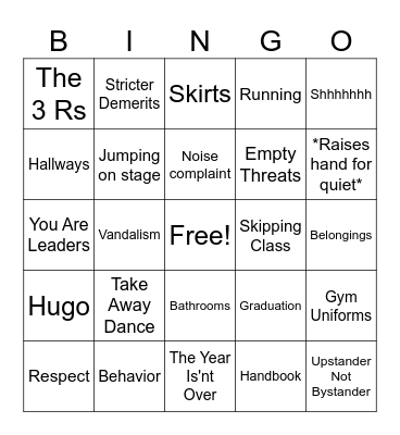 Mrs. Novak Bingo Card