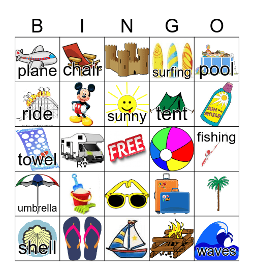 VACATION BINGO Card