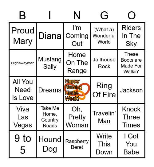 National Nursing Home Week 2024! Bingo Card