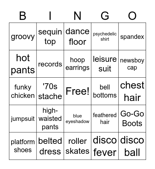 DISCO Bingo Card