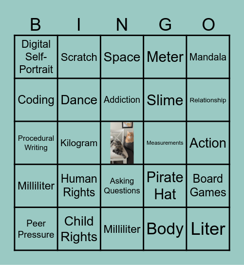 Grade 6 Bingo Card