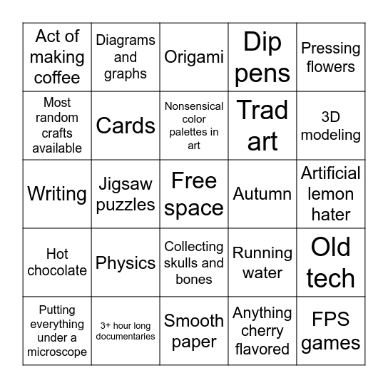 How many likes/interests do you share w me ig Bingo Card