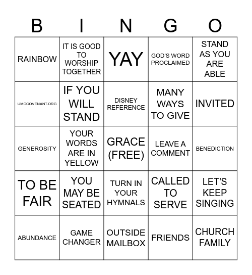 Jesus is a Game Changer Bingo Card