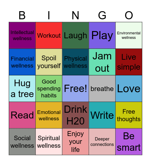 Wellness Bingo Card