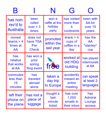Spring Fling Bingo Card