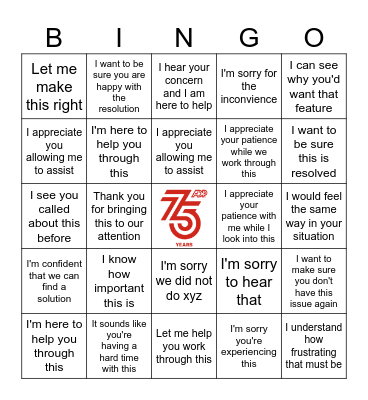 Empathy BINGO! Bingo Card