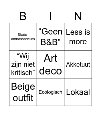 Met Vier in Bed - bingo kaart Bingo Card