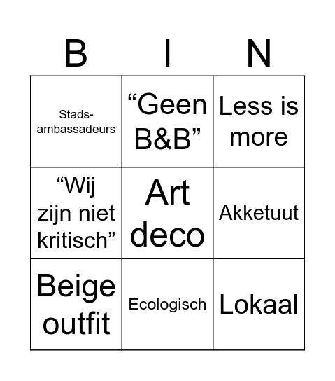 Met Vier in Bed - bingo kaart Bingo Card