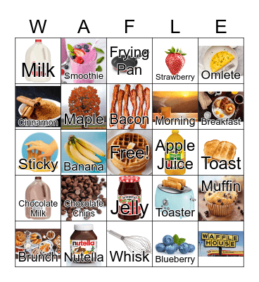 Waffle Bingo Card