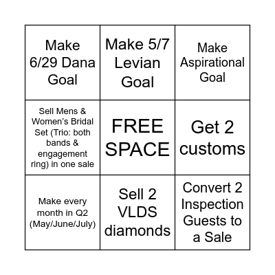 Q2 BINGO Card