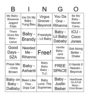 BABY BINGO Card