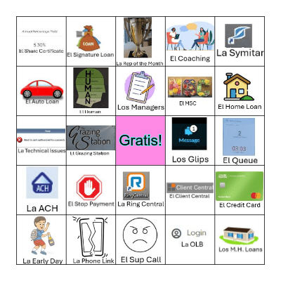 Credit Human Loteria Bingo Card