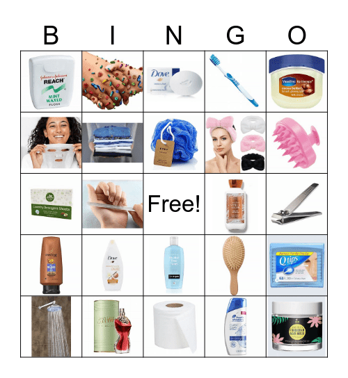 Personal Hygiene Bingo Card