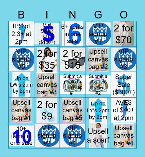VIC Monthly Bingo Comp! Bingo Card